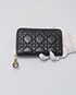Dior Zippy Wallet, &pound;170, Handbags, Black, Lambskin Leather, Front view